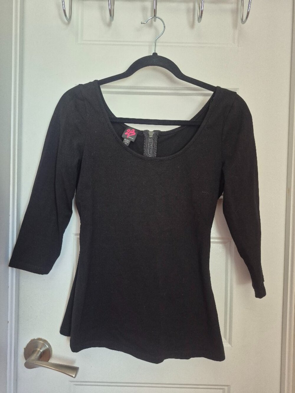 BEBE Black Open Back Cutout Top Size S Y2K